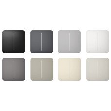 Розумний двоклавішний прохідний вимикач світла Ajax LightSwitch (2-gang/2-way) Jeweller White