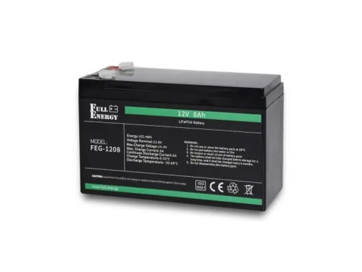 Акумулятор LiFePO4 12В 8А·год Full Energy FEG-128 оптимальний вибір під різні потреби