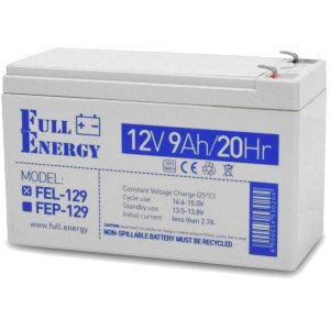 Акумулятор гелевий 12В 9А·год для ДБЖ Full Energy FEL-129 є надійним і перевіреним рішенням