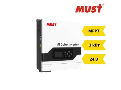 Гібридний інвертор MUST PV18-3224VPM II 3200W 24V 